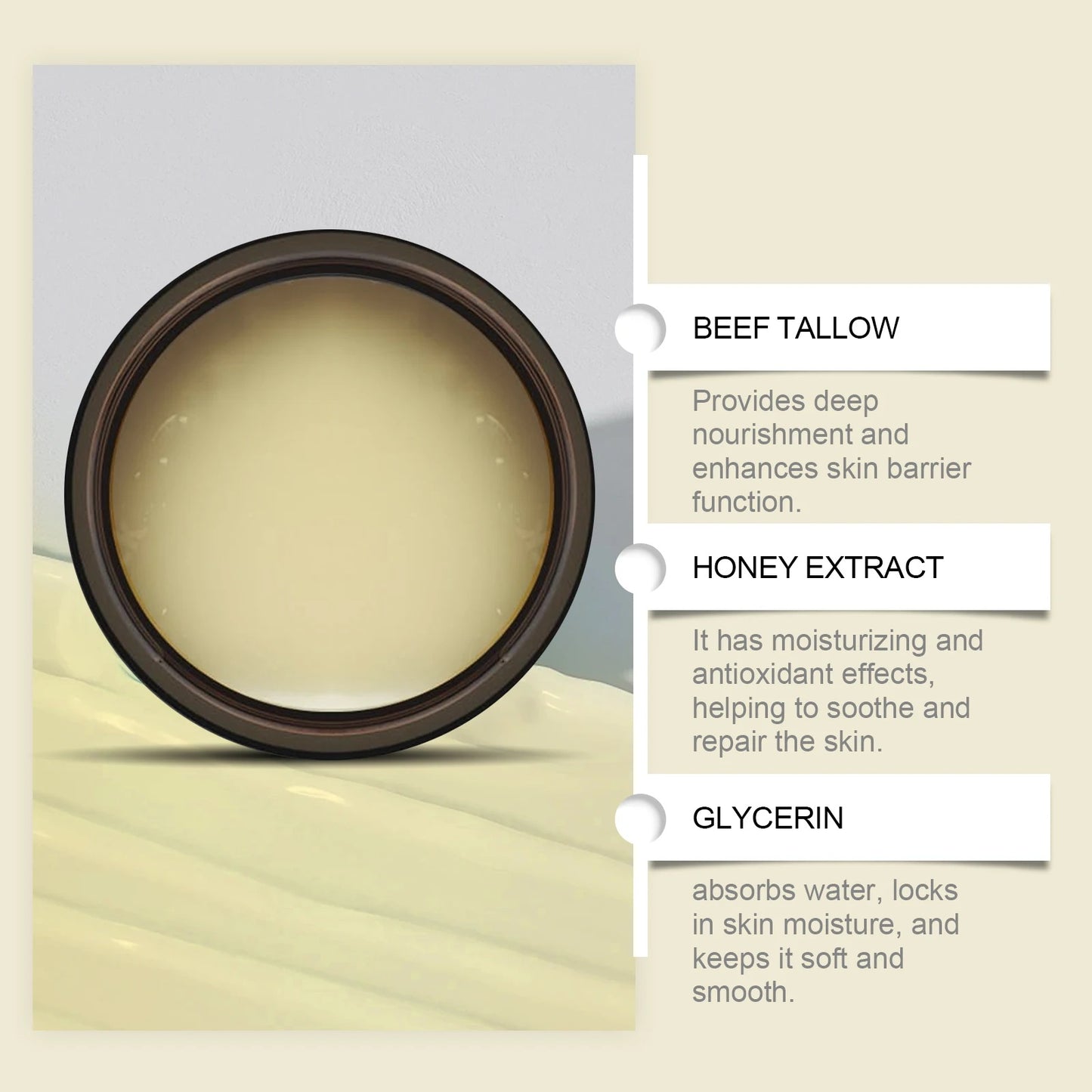 Whipped Beef Tallow & Honey Balm