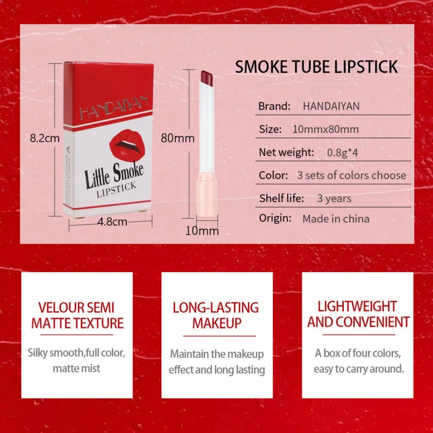 Cigarette Lip Stick 4PCS/Set